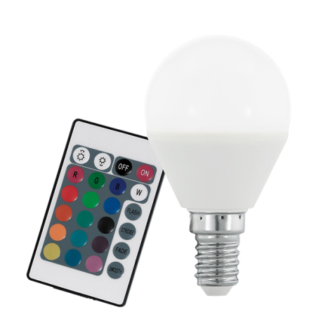 Лампа светодиодная диммируемая RGB с пультом управления Eglo LM_LED_E14 10682