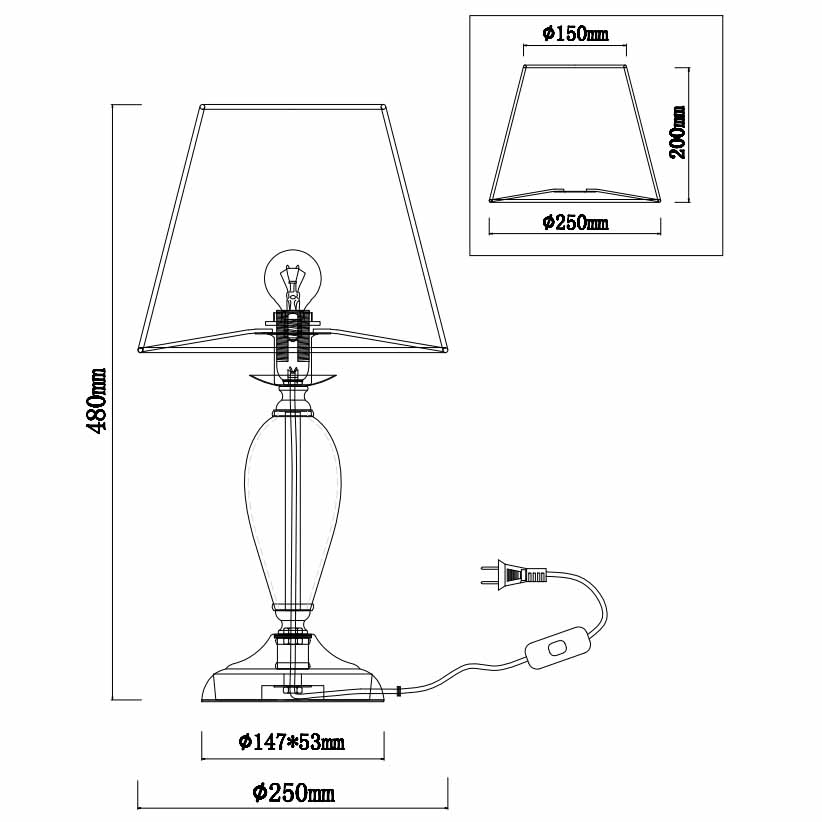 Настольная лампа Rivoli Grand 2047-501 Б0044375