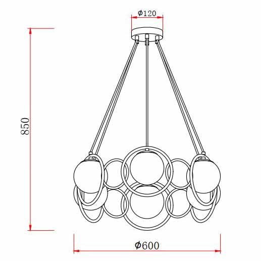 Подвесная люстра Rivoli Ariadna 4074-206 Б0047334