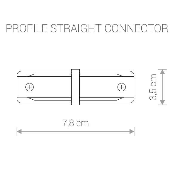 Коннектор прямой для двухфазного шинопровода Nowodvorski Profile 9454