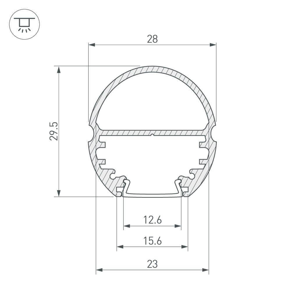 Профиль Arlight Top-Oval 17306