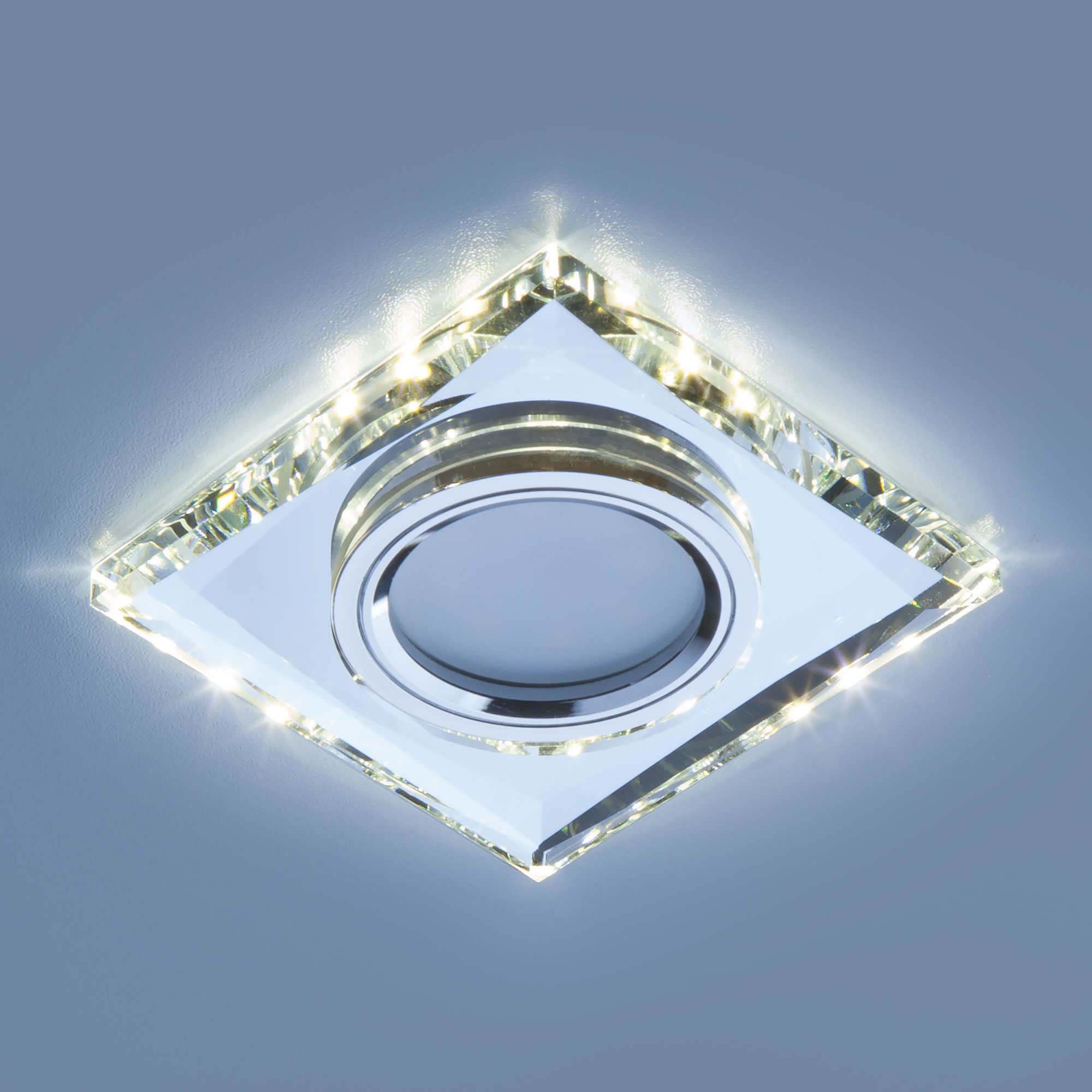 Встраиваемый потолочный светильник со светодиодной подсветкой Elektrostandard 2230 MR16 SL зеркальный/серебро a044299