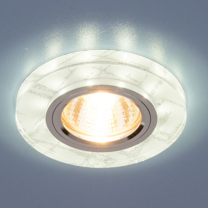 Точечный встраиваемый светильник светодиодный Elektrostandard 8371 MR16 WH/SL белый/серебро a031515