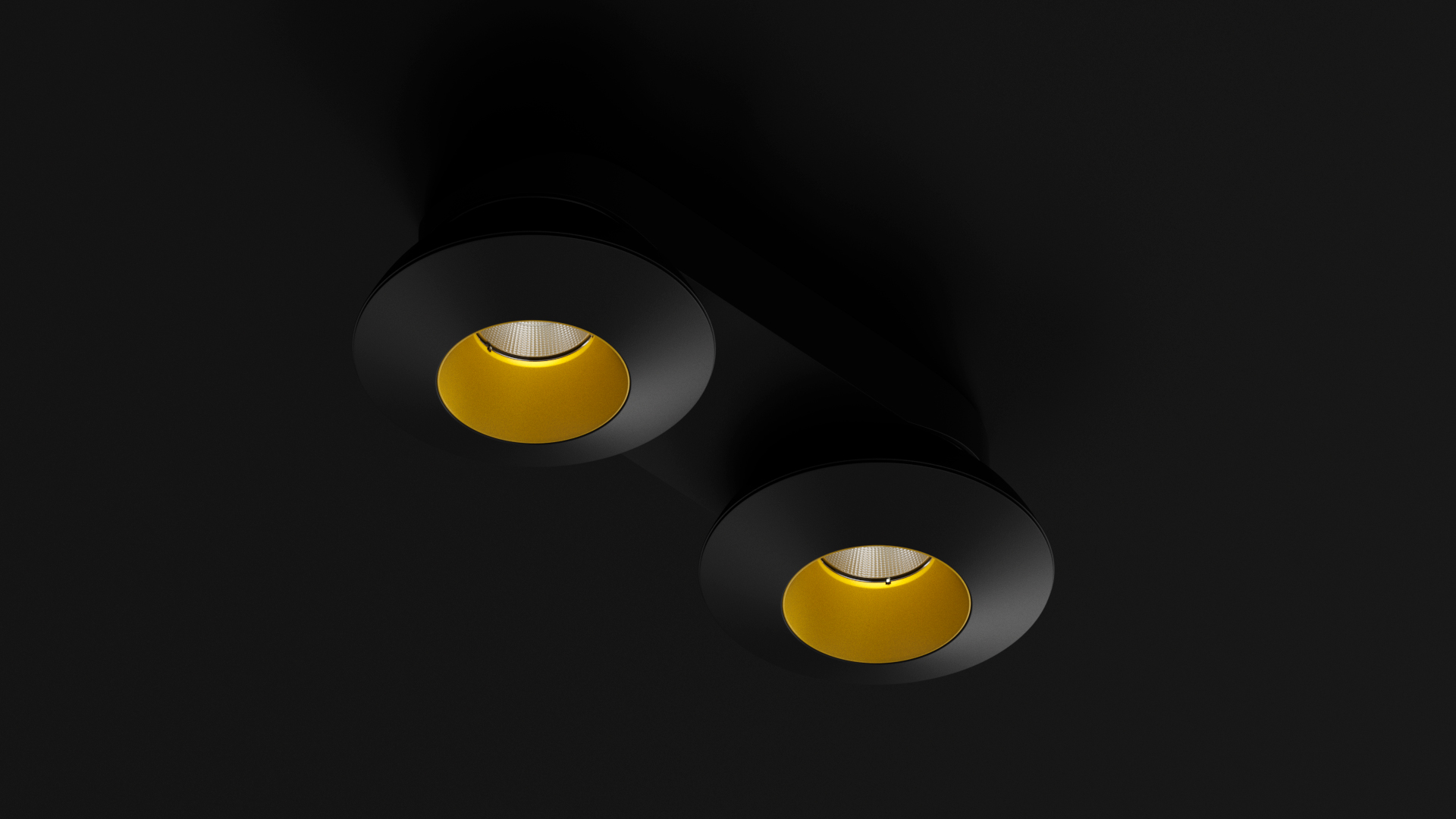 Накладной светодиодный светильник LeDron KRIS SLIM 2 Black Gold