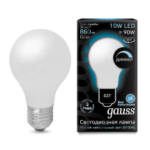 Лампа светодиодная диммируемая Gauss Filament A60 102202210-D