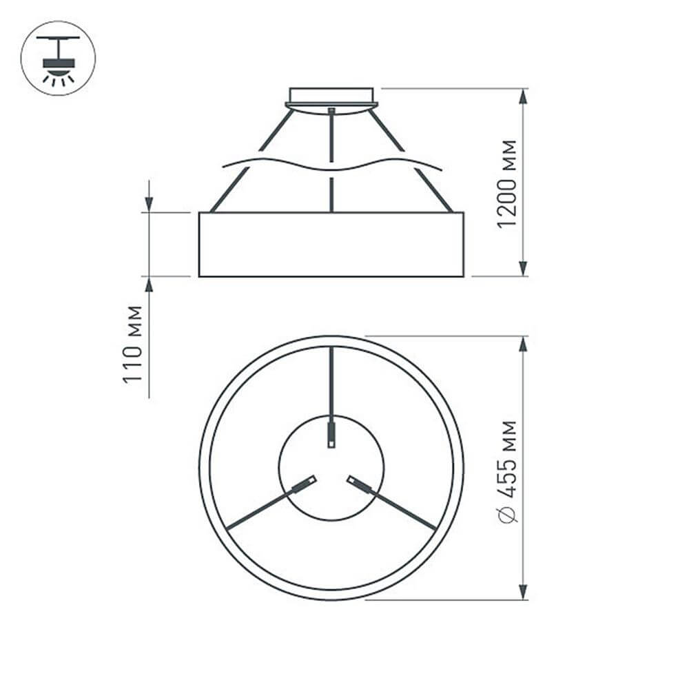Подвесной светодиодный светильник Arlight SP-Tor-Ring-Hang 022147(1)
