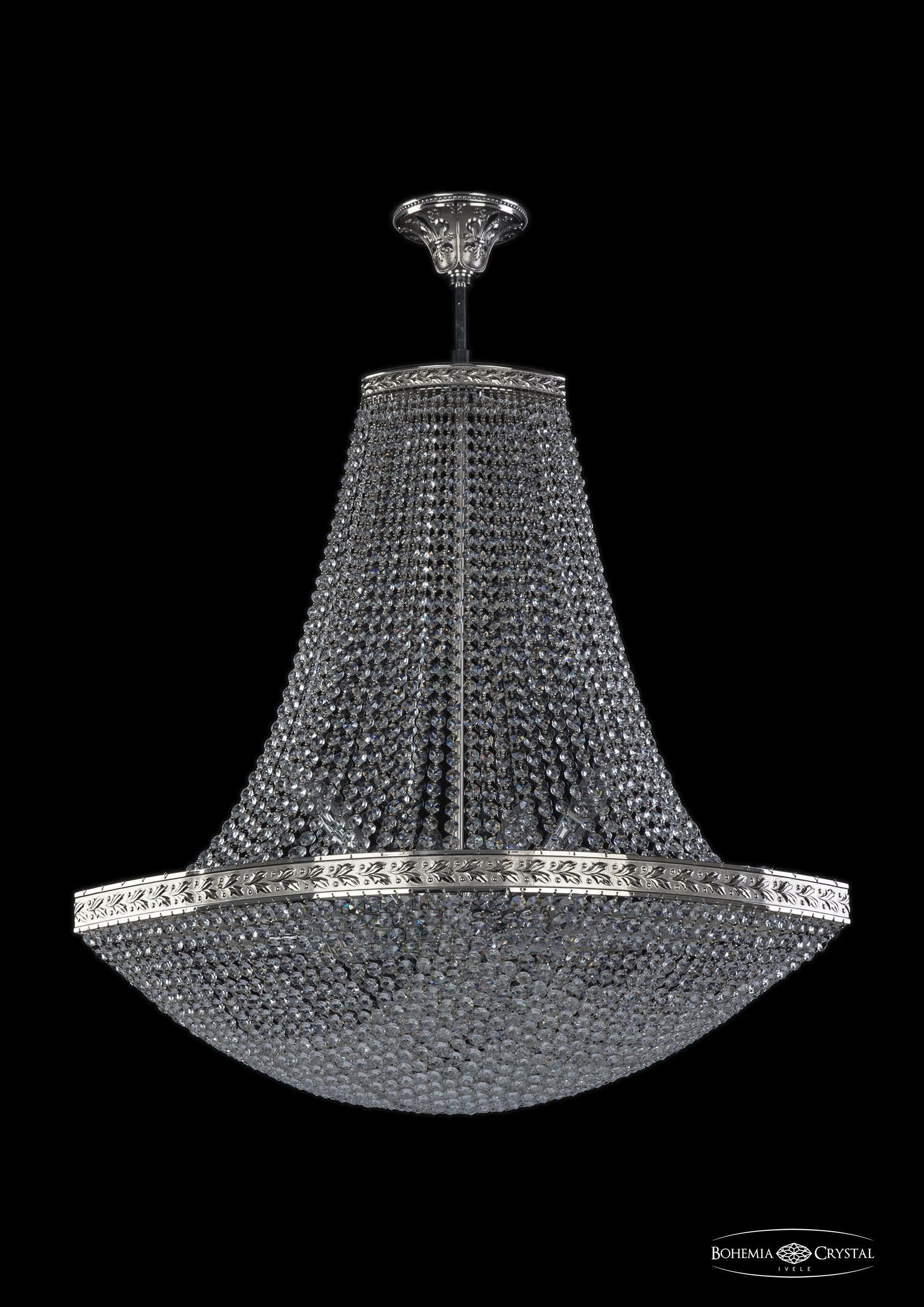 Люстра потолочная хрустальная Bohemia Crystal 19323/H2/80IV Ni