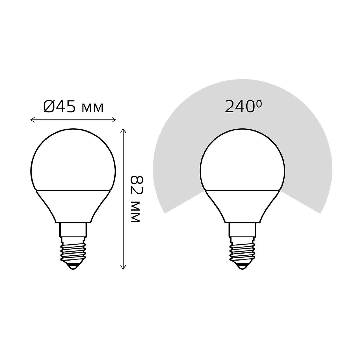 Лампа светодиодная Gauss E14 4W 3000K матовая 63114