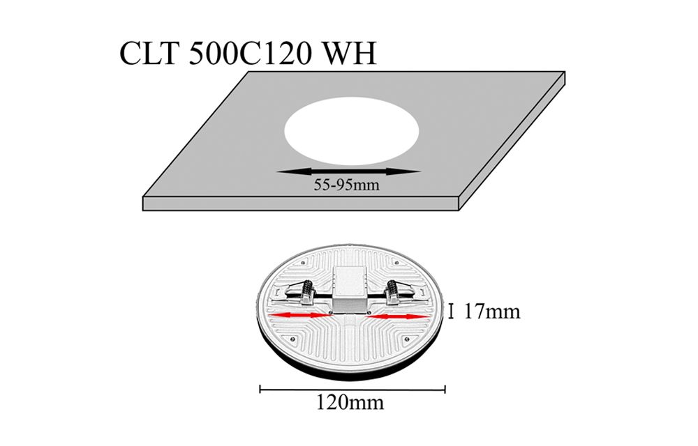 Светильник встраиваемый Crystal Lux CLT 500 CLT 500C120 WH 3000K