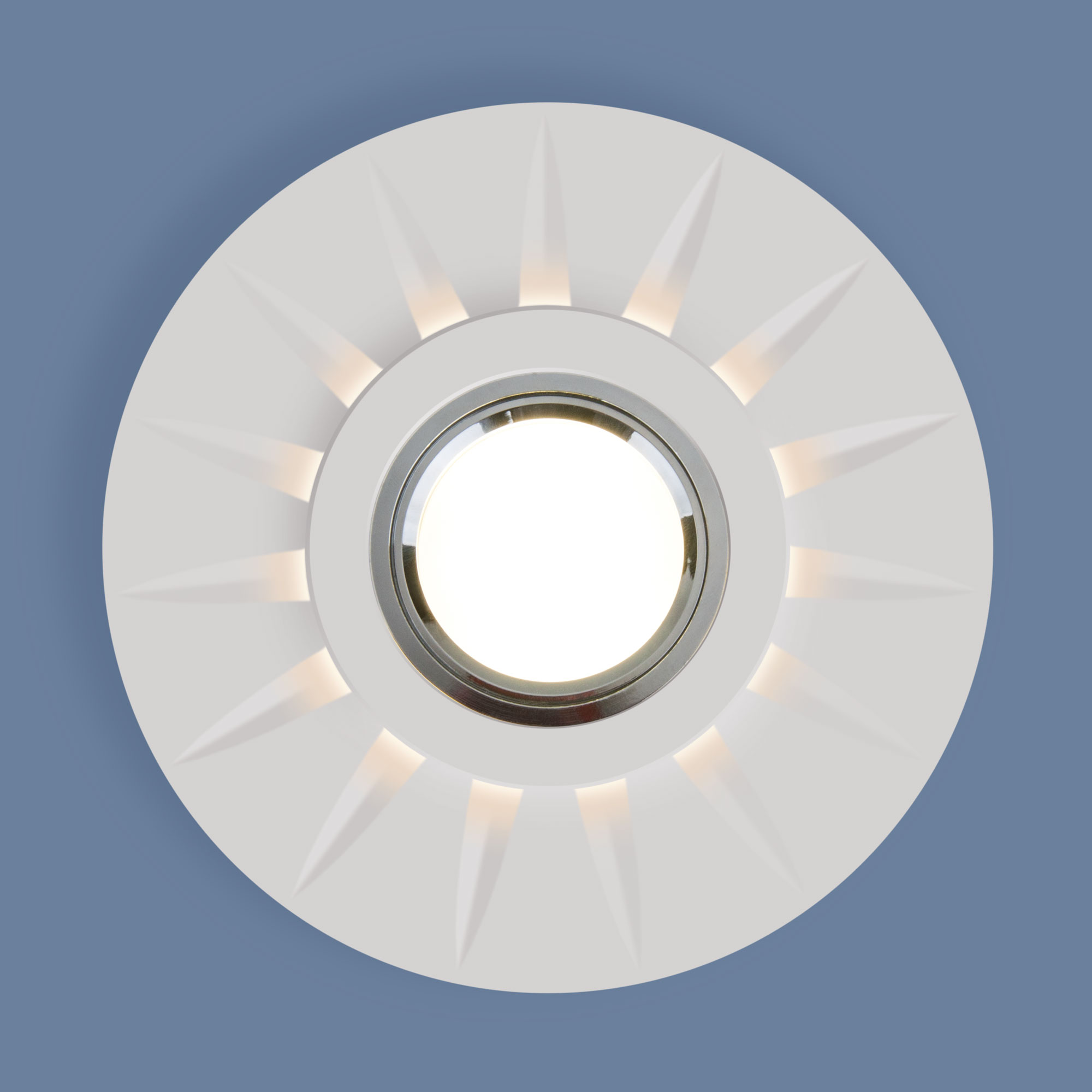 Встраиваемый светильник с LED подсветкой Elektrostandard Gypsum 2243 MR16 WH белый a047756