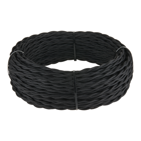 Ретро кабель витой 2х2,5 (черный) 20 м (под заказ) Werkel W6452308 a051392
