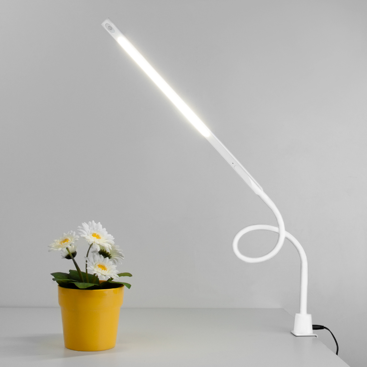 Светодиодная настольная лампа на струбцине Eurosvet Flex 80429/1 белый