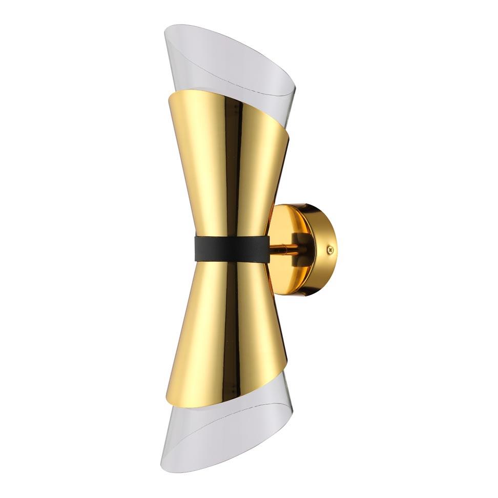 Настенный светильник Crystal Lux GRIS AP2 GOLD