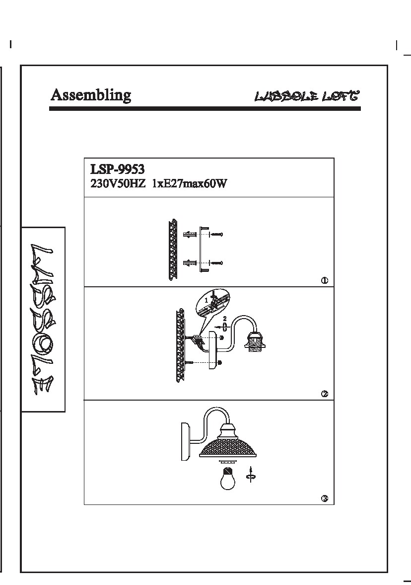 Настенный светильник Lussole OPTIUN LSP-9953