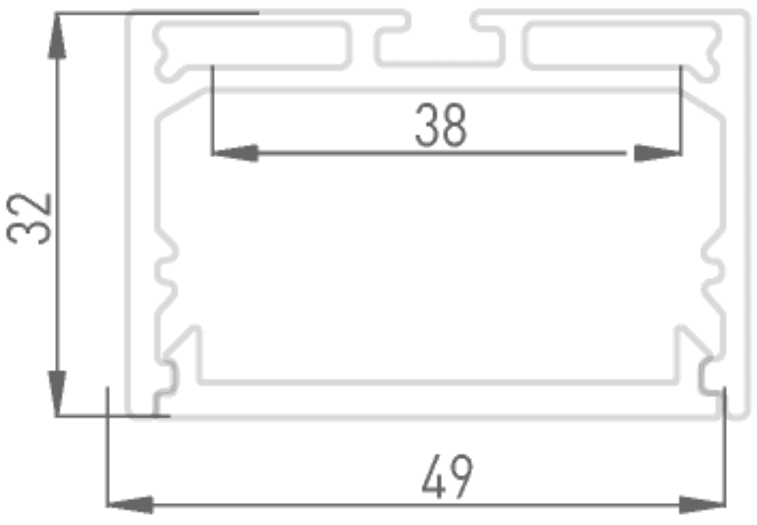 Профиль алюминиевый SWG LS LS.4932 (код 1842)