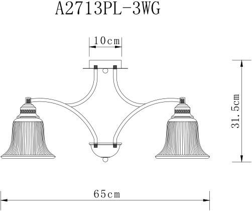 Люстра потолочная Arte Lamp EMMA A2713PL-3WG