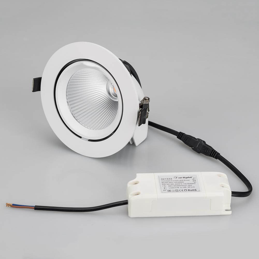 Встраиваемый светодиодный светильник Arlight LTD-Explorer-R130-20W Warm3000 024031