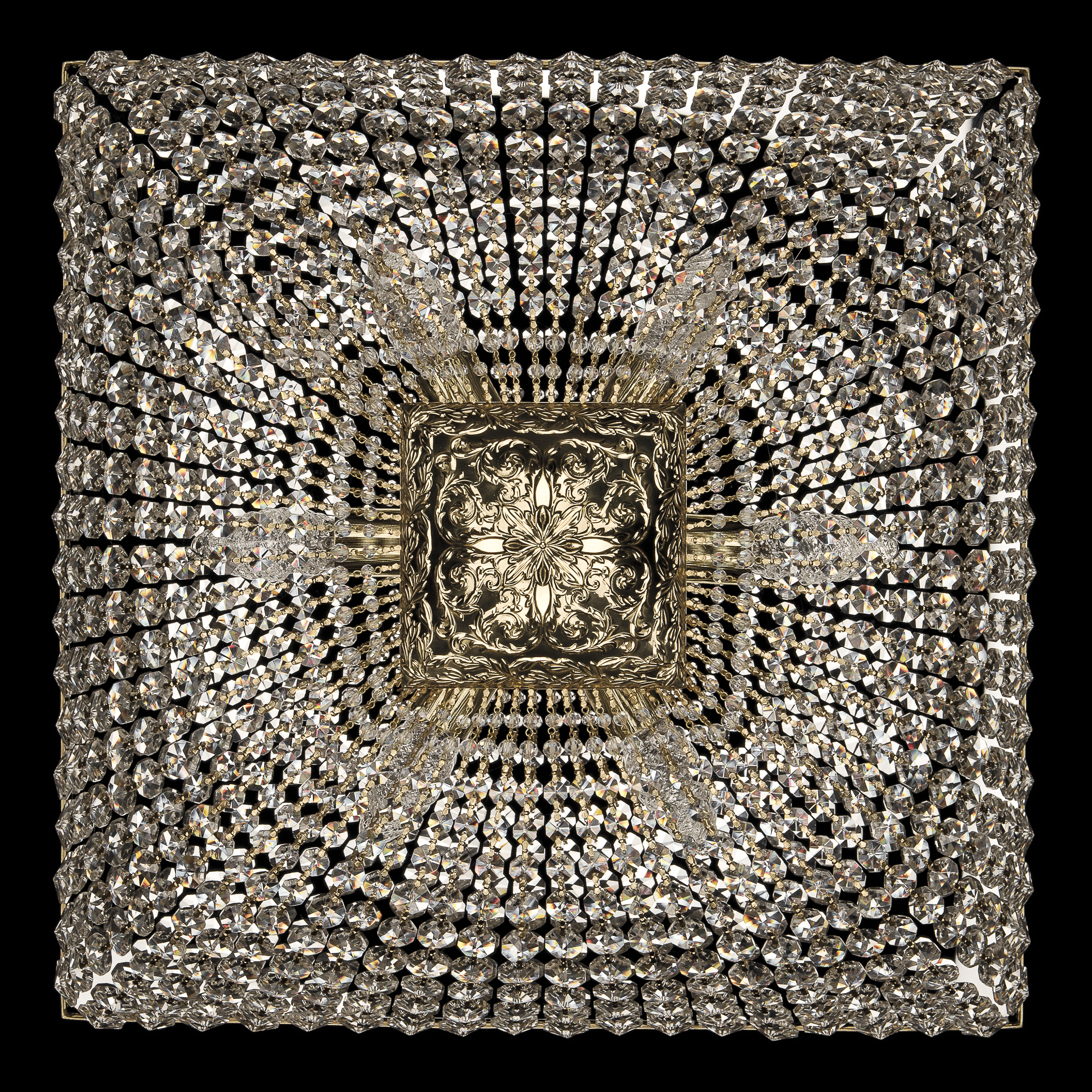 Люстра потолочная хрустальная Bohemia Crystal 19112/55IV GB
