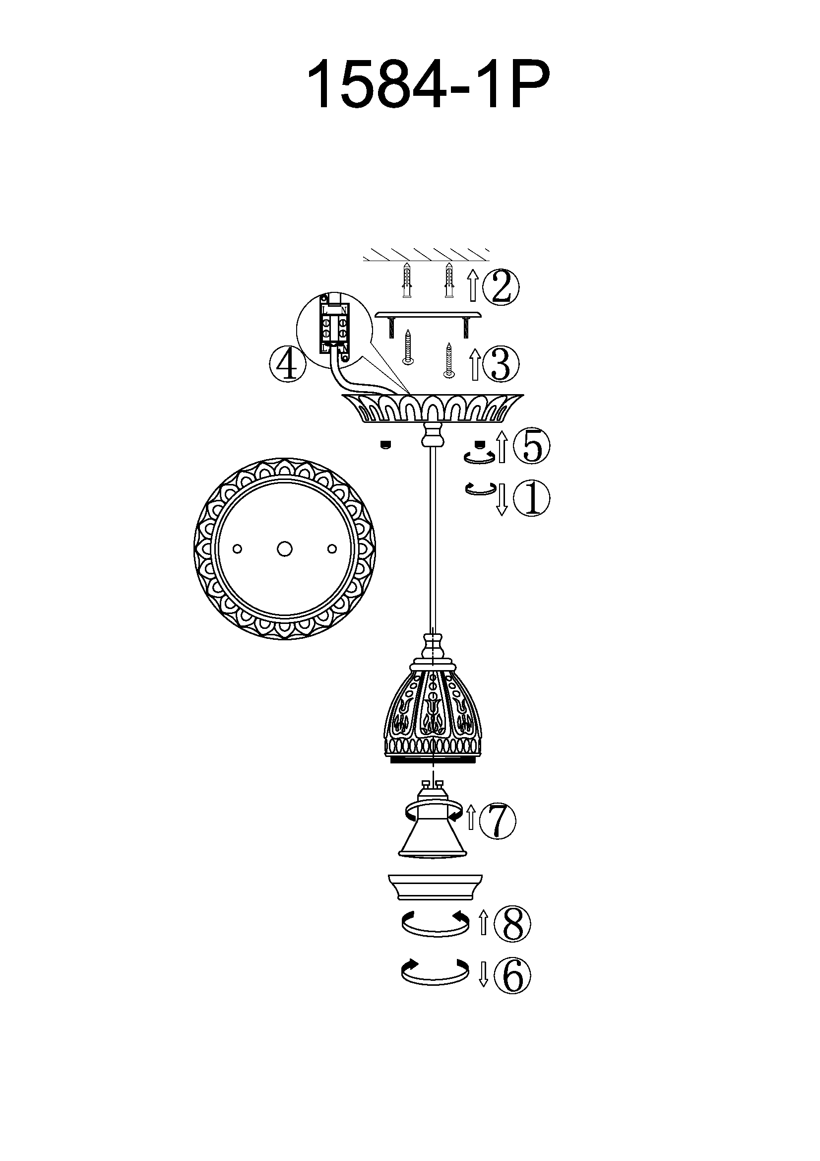 Светильник подвесной/потолочный Favourite Sorento 1584-1P