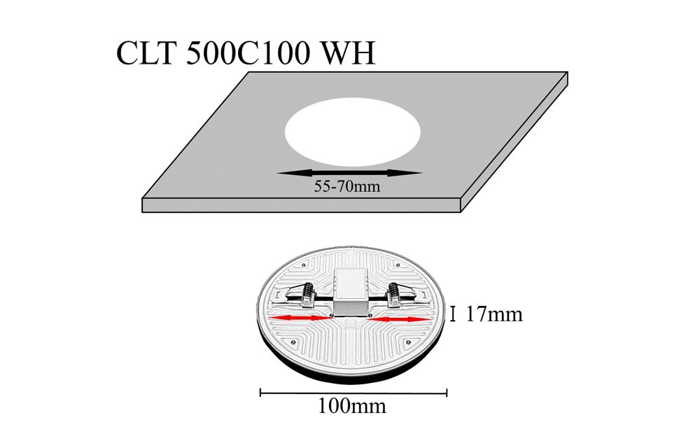 Светильник встраиваемый Crystal Lux CLT 500 CLT 500C100 WH 3000K