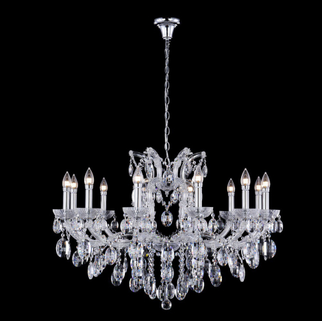 Люстра подвесная хрустальная Crystal lux HOLLYWOOD SP12 CHROME