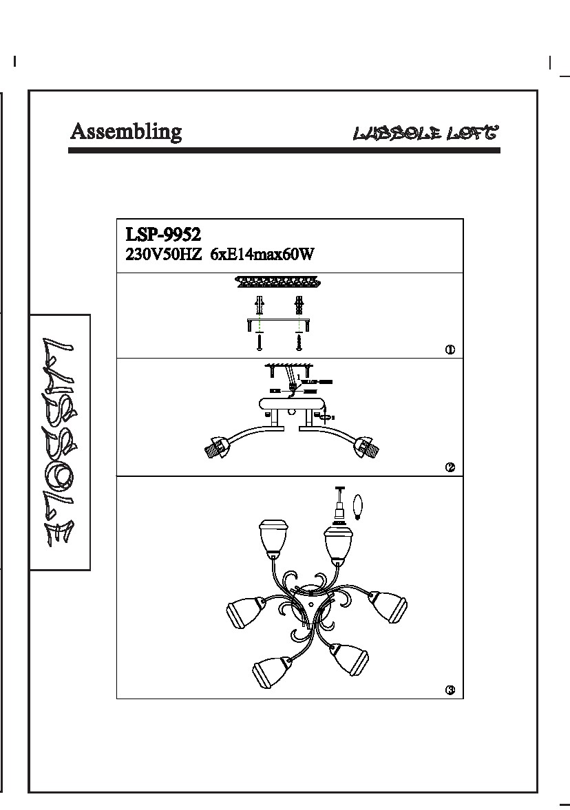 Люстра потолочная Lussole KAMELLI LSP-9952