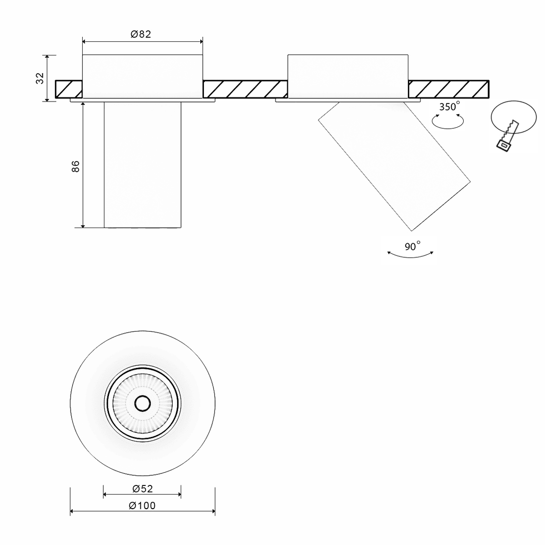 Крепление для светильника SWG MINI-VILLY MINI-VL-M7-BL (код 4871)