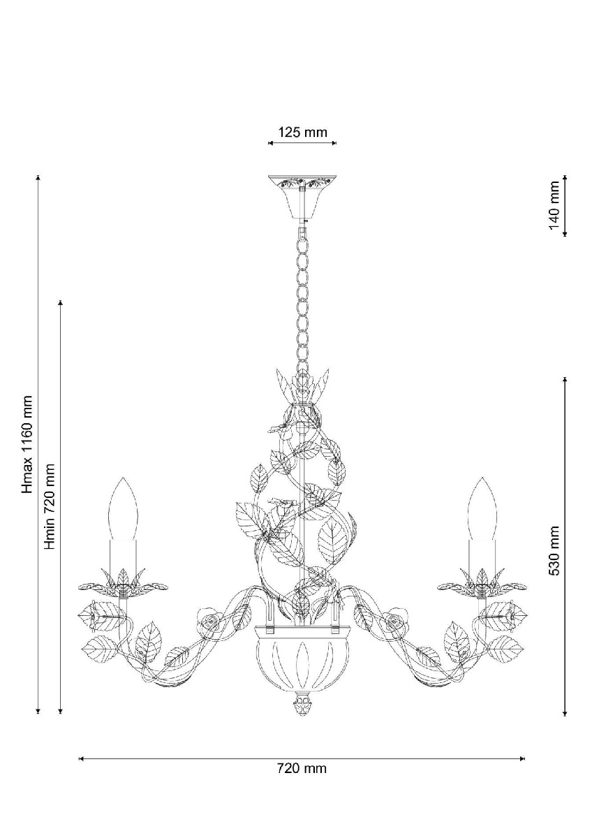 Люстра подвесная Lucia Tucci Fiori Di Rose 185.8