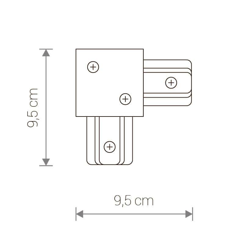 Коннектор L-образный для однофазного шинопровода Nowodvorski Profile Recessed 8971