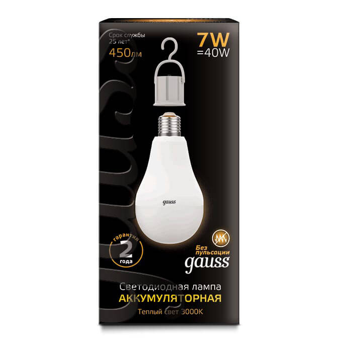 Лампа светодиодная аккумуляторная Gauss 102402107