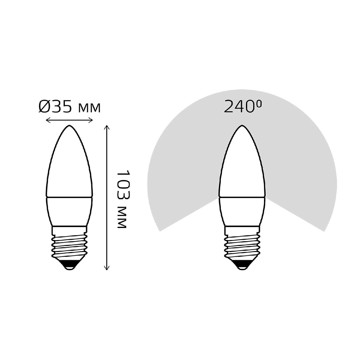 Лампа светодиодная Gauss E27 12W 4100K матовая 30222