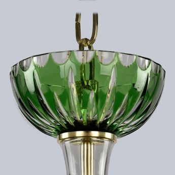 Люстра подвесная хрустальная Bohemia Crystal 1308/6/165 G Cl/Clear-Green/H-1K