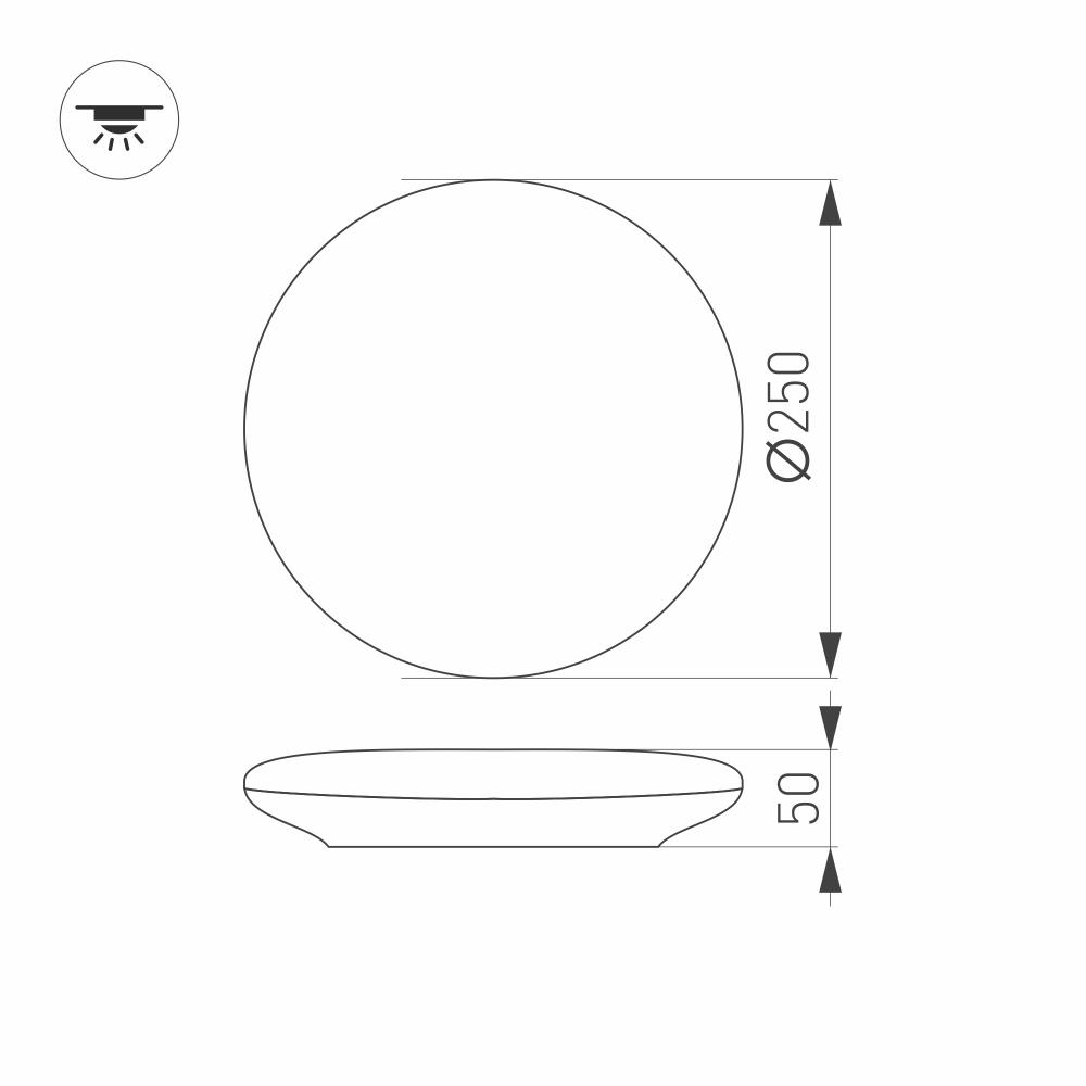 Потолочный светодиодный светильник Arlight CL-Frisbee-Motion 30094