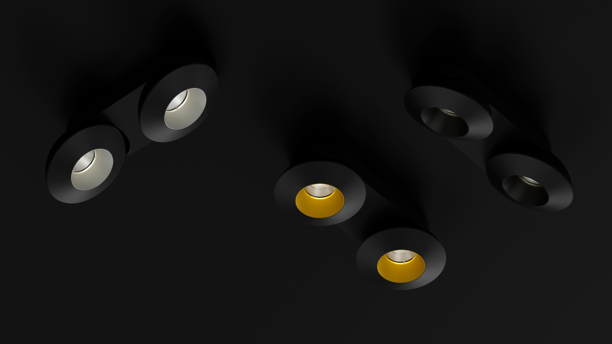 Накладной светодиодный светильник LeDron KRIS SLIM 2 Black Grey