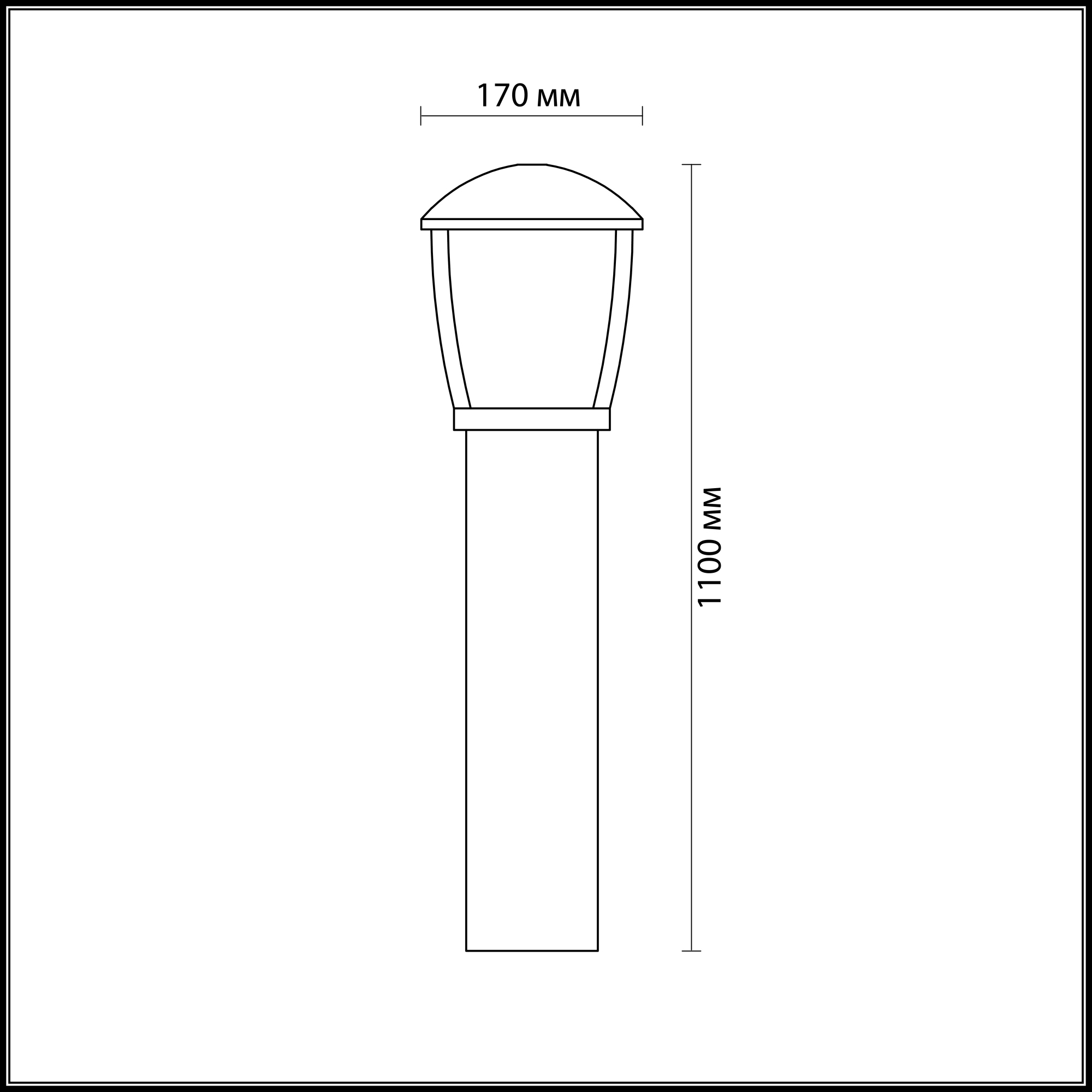 Уличный столб ODEON TAKO 4051/1F