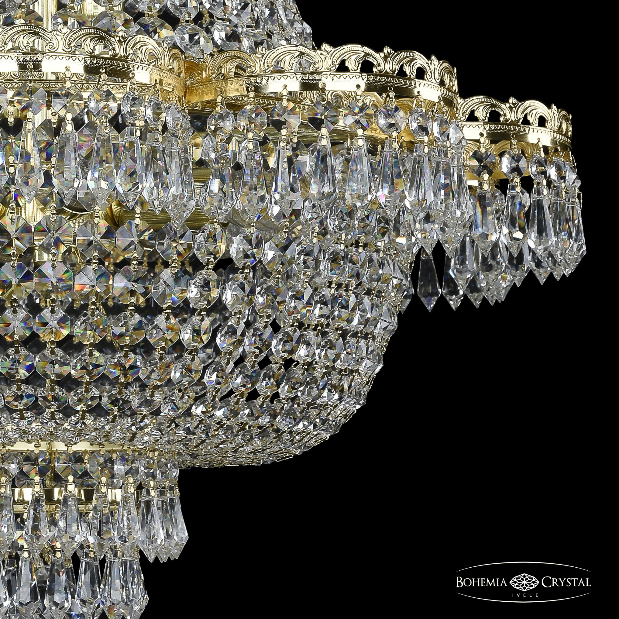 Люстра потолочная хрустальная Bohemia Crystal 19301/H1/75JB G
