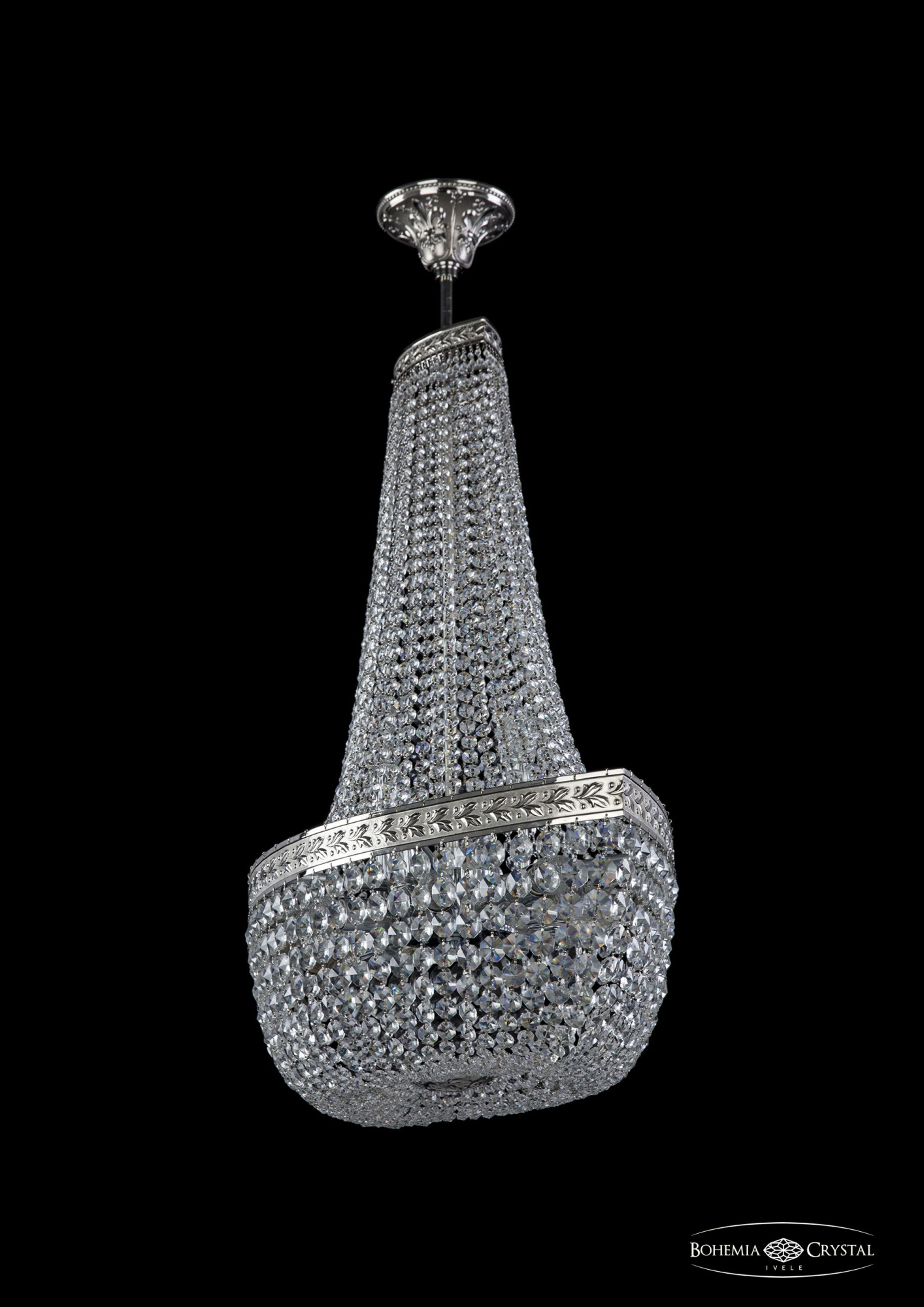 Люстра потолочная хрустальная Bohemia Crystal 19113/H2/80IV Ni