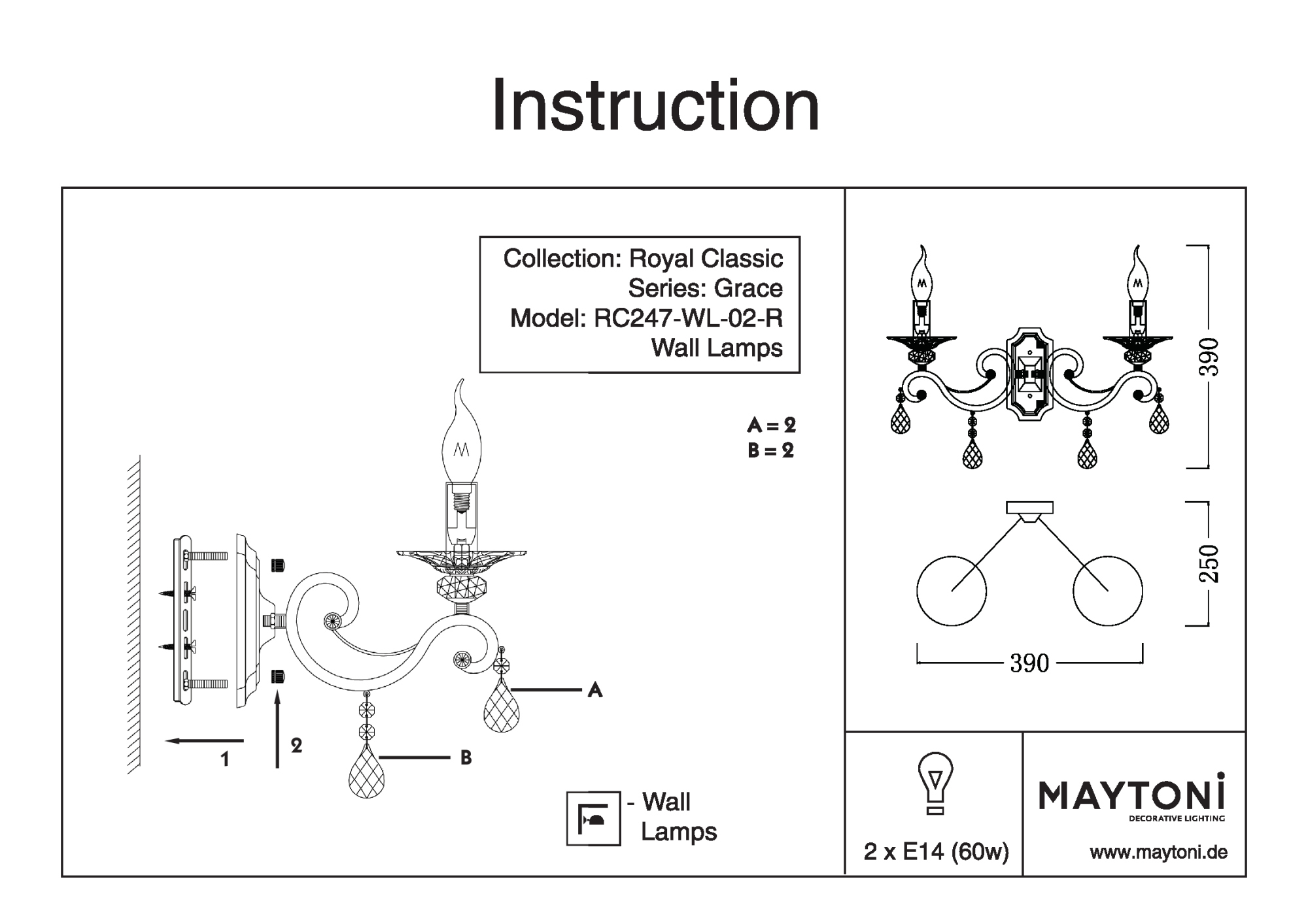 Бра Maytoni Grace RC247-WL-02-R