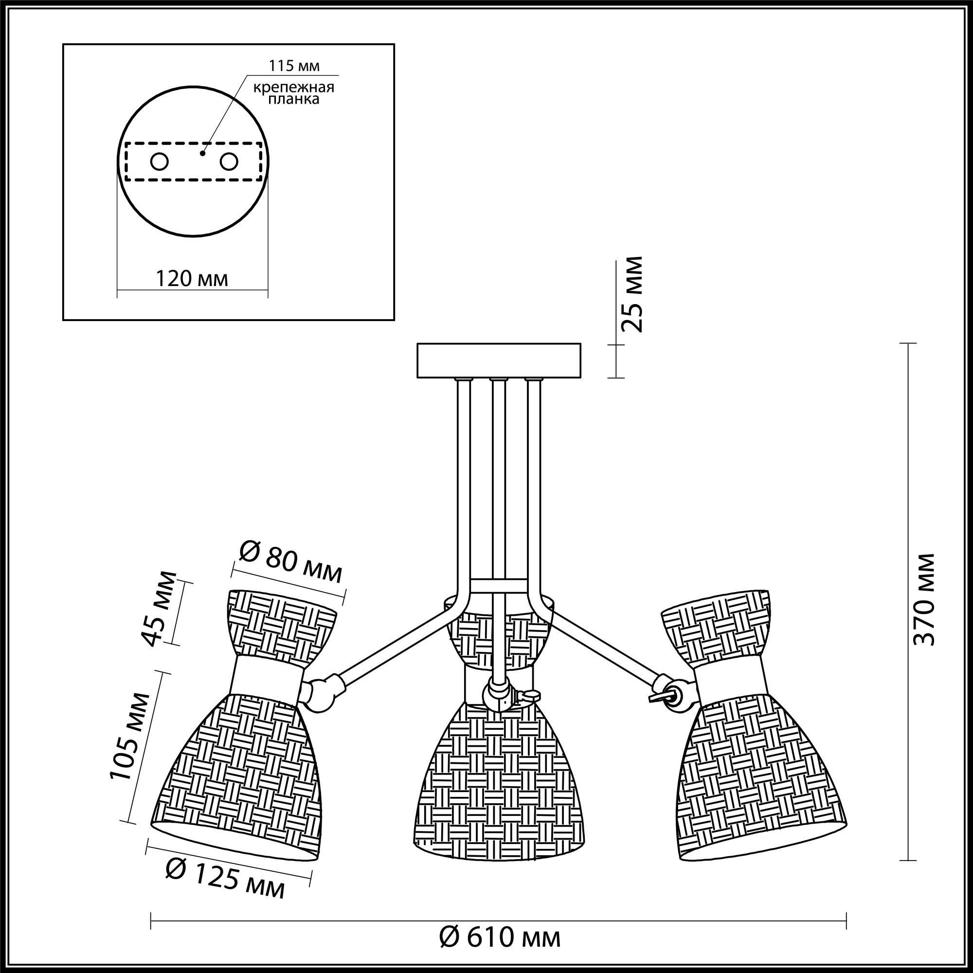 Люстра потолочная Lumion JACKIE 3704/3C