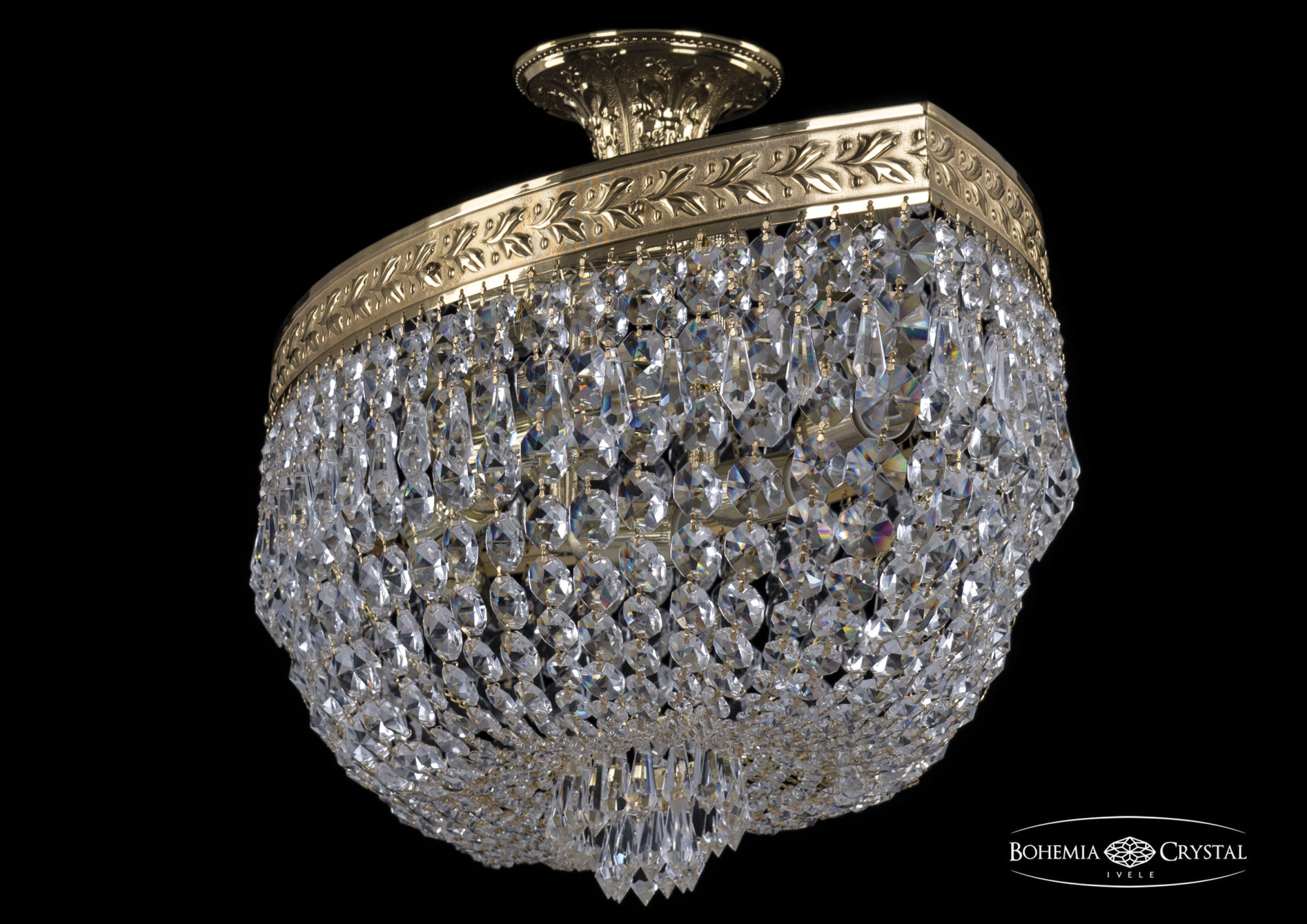 Люстра потолочная хрустальная Bohemia Crystal 19273/70IV G