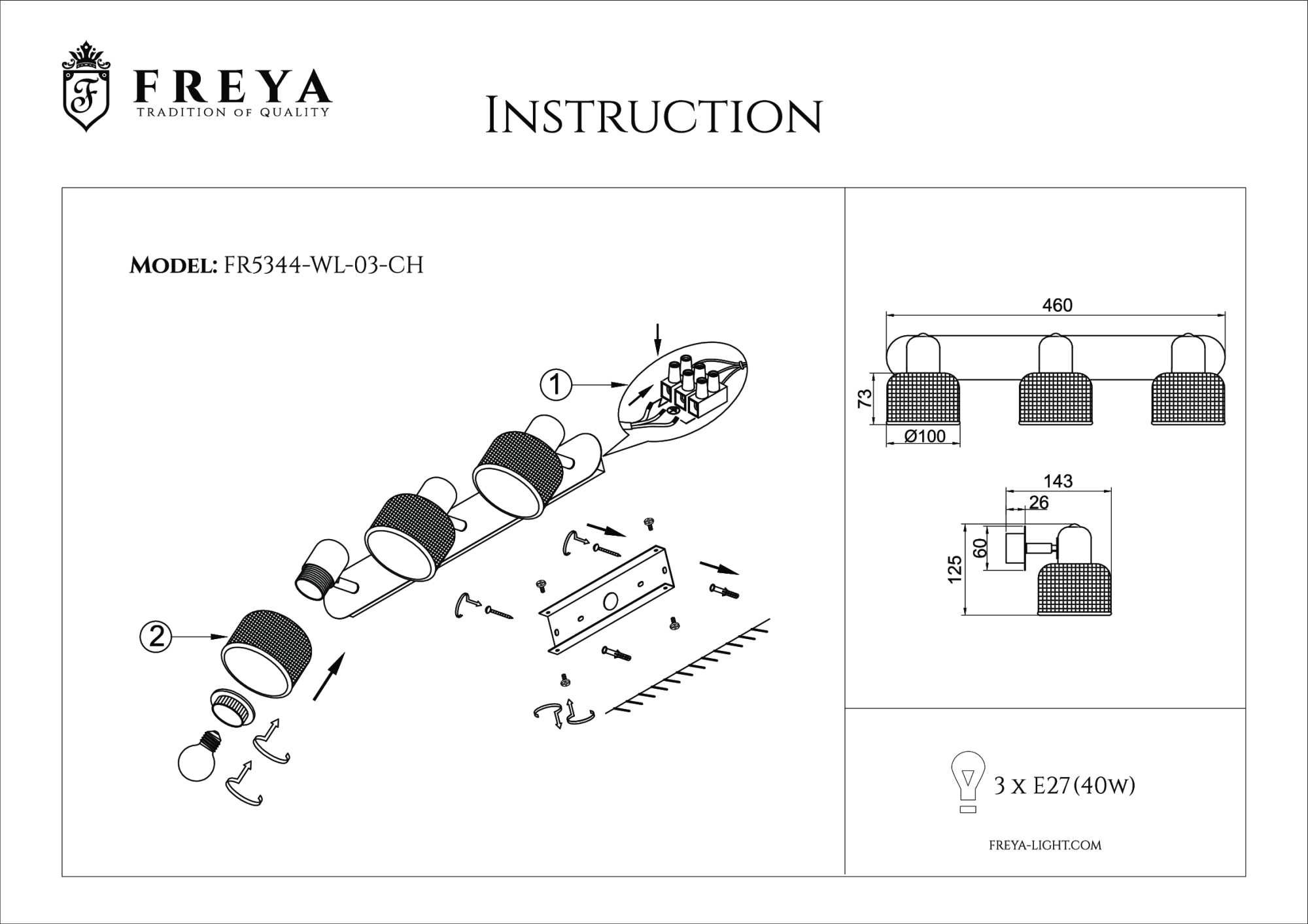 Спот Freya DEBORA FR5344-WL-03-CH