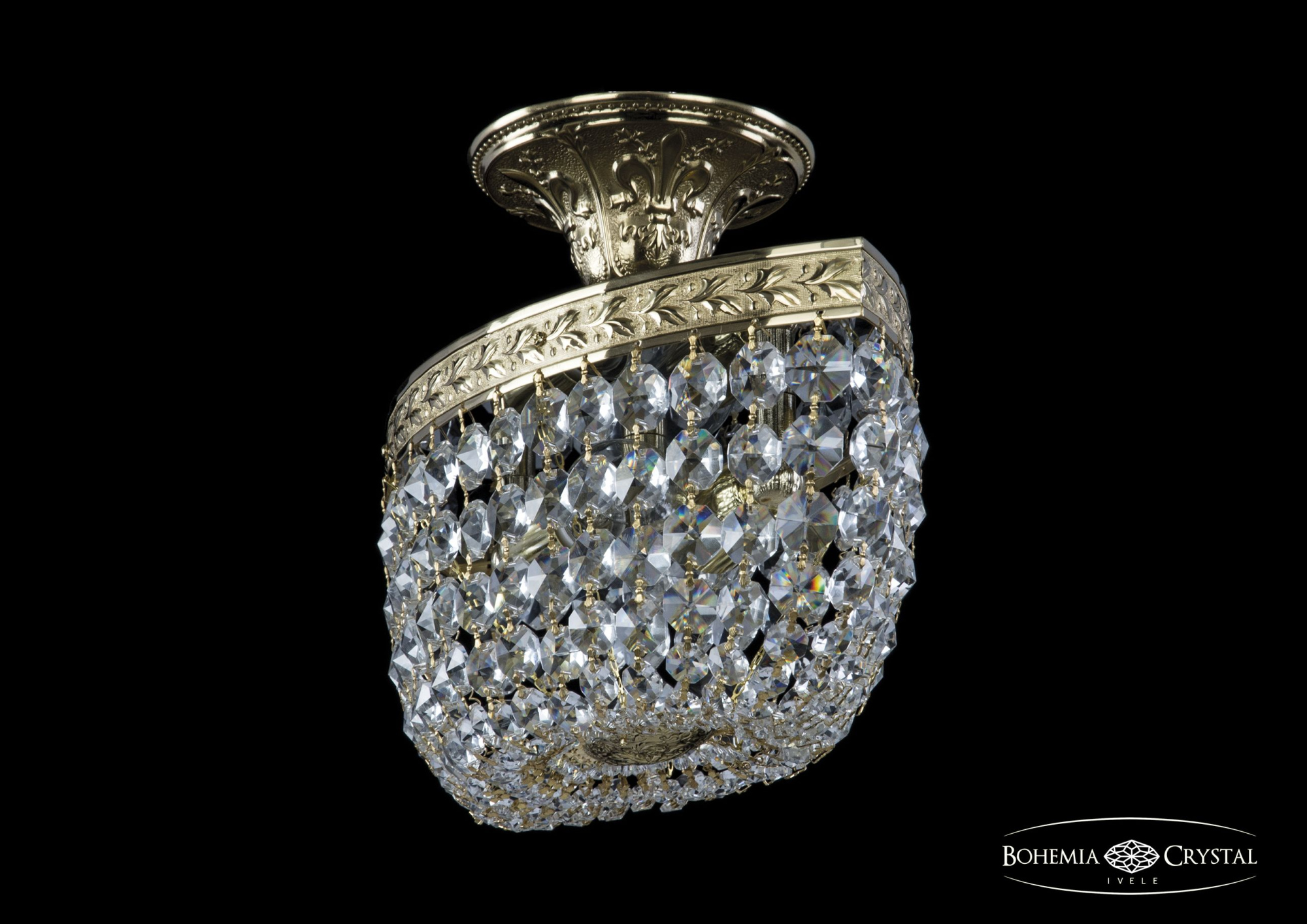 Светильник потолочный хрустальный Bohemia Crystal 19113/35IV G