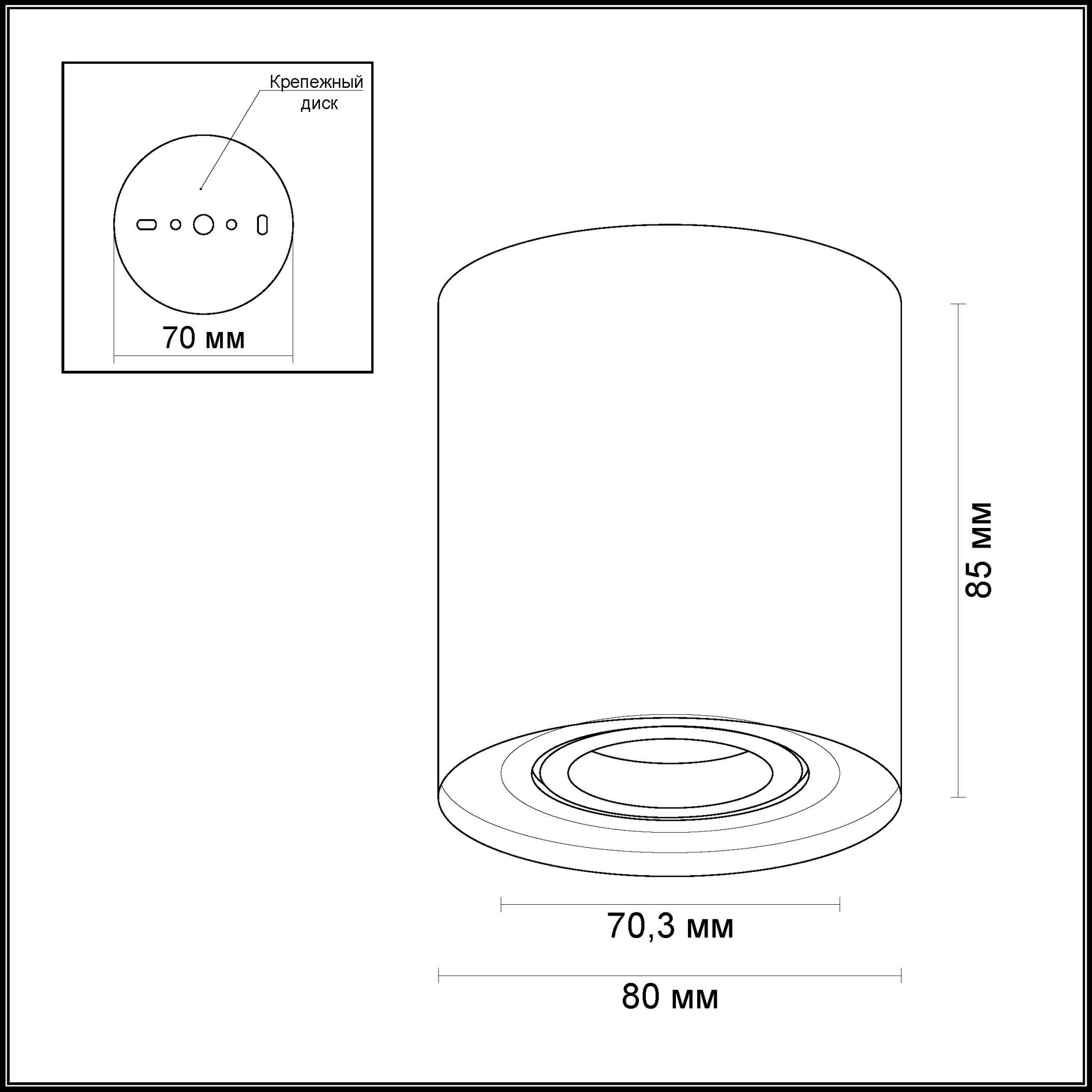 Потолочный накладной светильник Odeon TUBORINO 3567/1C