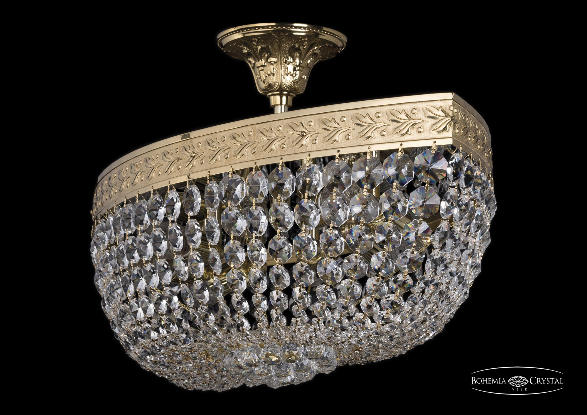 Люстра потолочная хрустальная Bohemia Crystal 19283/70IV G